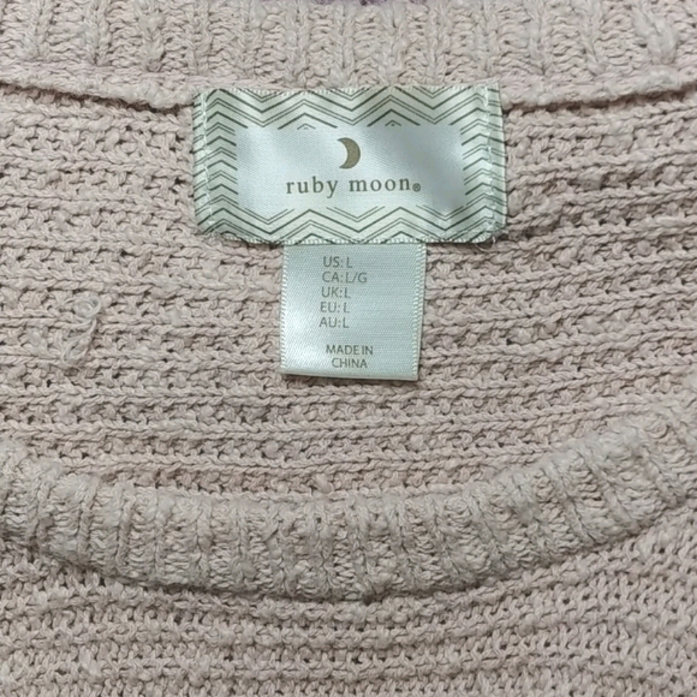 Ruby Moon Cold Shoulder Boho Knit Tunic - image 6